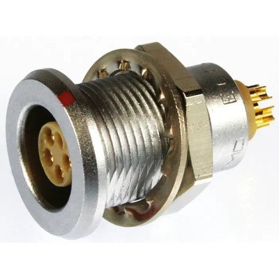 LEMO Circular Connector 2 Contacts 12 mm Panel Mount Socket Female IP68 0T Series EGG.0T.302.CLL