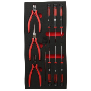 RS PRO 10 Piece Electronic Box Tool Kit with Foam Inlay 833-5919