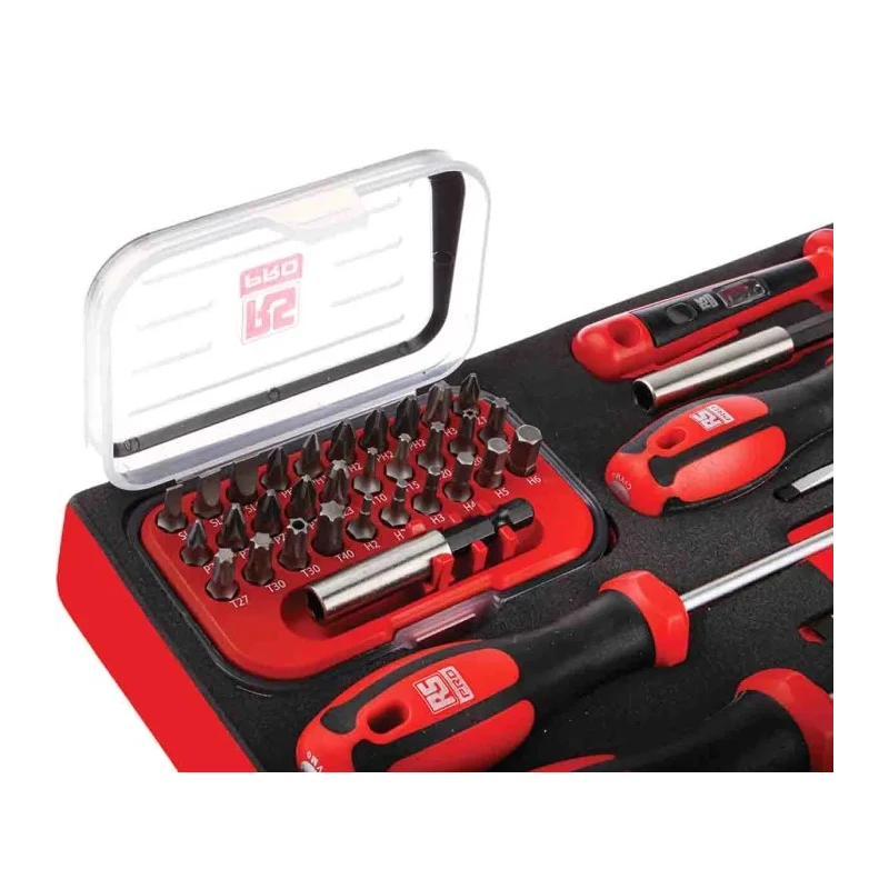 RS PRO 39-Piece Slotted and Pozidriv Engineers Screwdriver Set with VDE 1000V Insulated Voltage Tester 833-5947