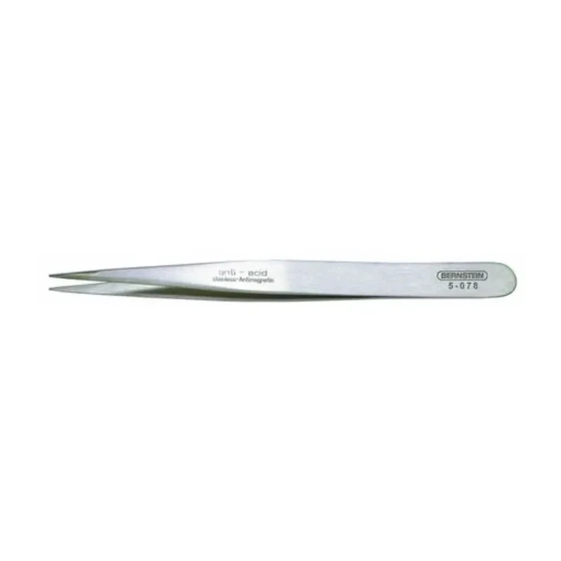Bernstein Stainless Steel Tapered ESD Safe Tweezer 130mm 5-078