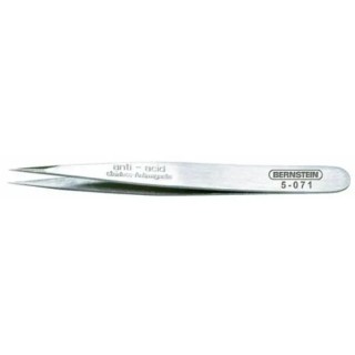 Bernstein 85mm Stainless Steel Pointed ESD Safe Tweezer 5-071