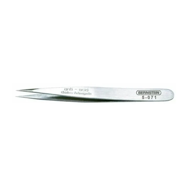 Bernstein 85mm Stainless Steel Pointed ESD Safe Tweezer 5-071