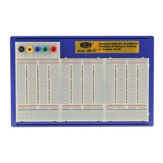 RS PRO Breadboard Prototyping Solderless Breadboard 266 mm x 168 mm x 24 mm 835-2725