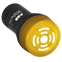 ABB Panel Mount Yellow LED Buzzer 22 mm Cutout, 24 V ac/dc, Plastic Body, IP67 IP66, Round Shape 1SFA619600R6103 CB1-610Y