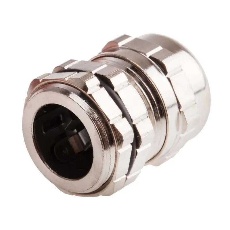 Alpha Wire Metallic Nickel Plated Brass Cable Gland PG13.5 Thread 6 mm Minimum, 12 mm Maximum, IP68 835-4099