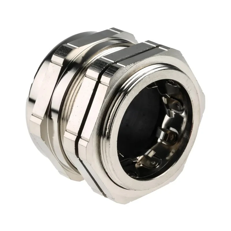 RS PRO Metallic Nickel Plated Brass Cable Gland, M50 Thread, 30 mm to 38 mm Cable Diameter, IP68 Protection 835-4122