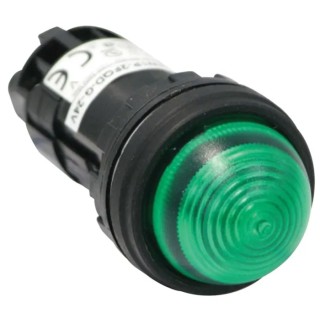 Idec Green LED Panel Mount Indicator HW Series, 24.1 x 22.3 mm Mount Hole, Screw Termination, IP20 & IP65 HW1P-2FQD-G-24V