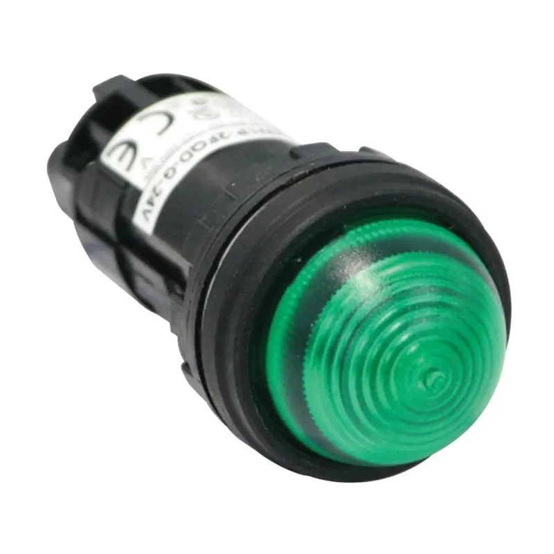 Idec Green LED Panel Mount Indicator HW Series, 24.1 x 22.3 mm Mount Hole, Screw Termination, IP20 & IP65 HW1P-2FQD-G-24V