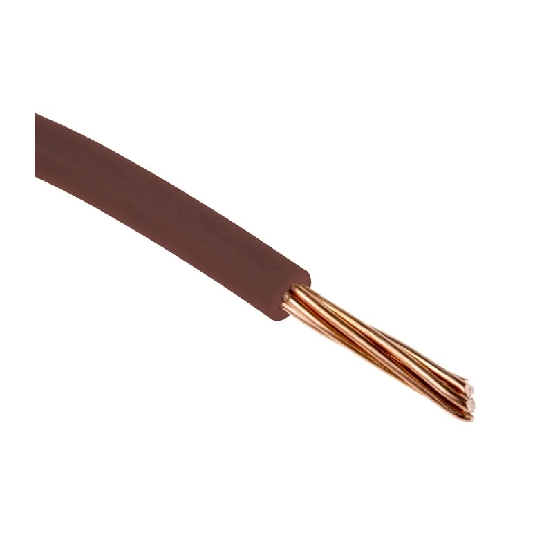 RS PRO H07V-R Series Brown 1.5 mm² Hook Up Wire, 16 AWG, 7/0.53 mm Core Strands, 100 m Length, Polyvinyl Chloride 836-0864