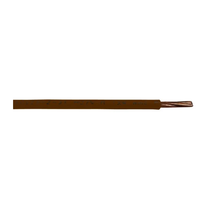 RS PRO H07V-R Series Brown 1.5 mm² Hook Up Wire, 16 AWG, 7/0.53 mm Core Strands, 100 m Length, Polyvinyl Chloride 836-0864