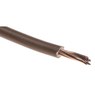 RS PRO H07V-R Series Brown 2.5 mm² Hook Up Wire, 14 AWG, 7/0.67 mm Core Strands, 100 m, Polyvinyl Chloride 836-0883