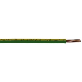 RS PRO H07V-R Series Green, Yellow 25 mm² Hook Up Wire 4 AWG 7/2.19 mm Core Strands 100 m Polyvinyl 836-0969