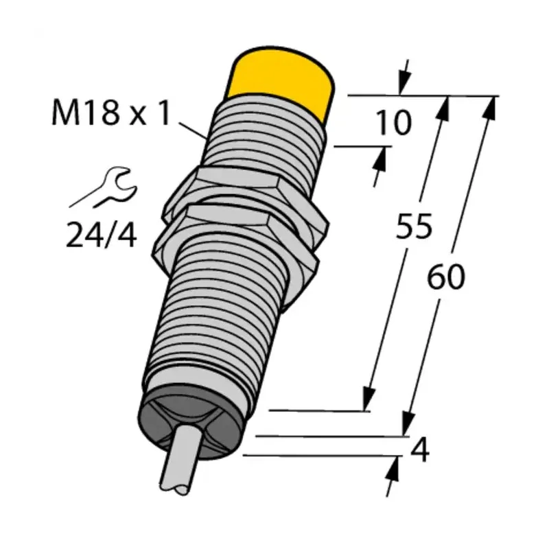 Turck Threaded Barrel Inductive Proximity Sensor M18 Analogue 30V 8mm Detection Ni8-M18-LIU