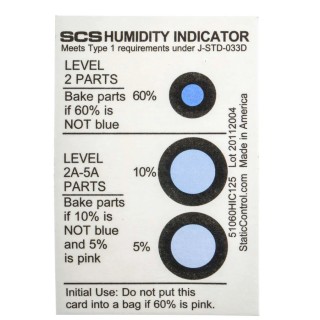 SCS Black Blue Blotting Paper Impregnated with Cobaltous Chloride ESD Label Humidity Indicator 3in x 2in 51060HIC125