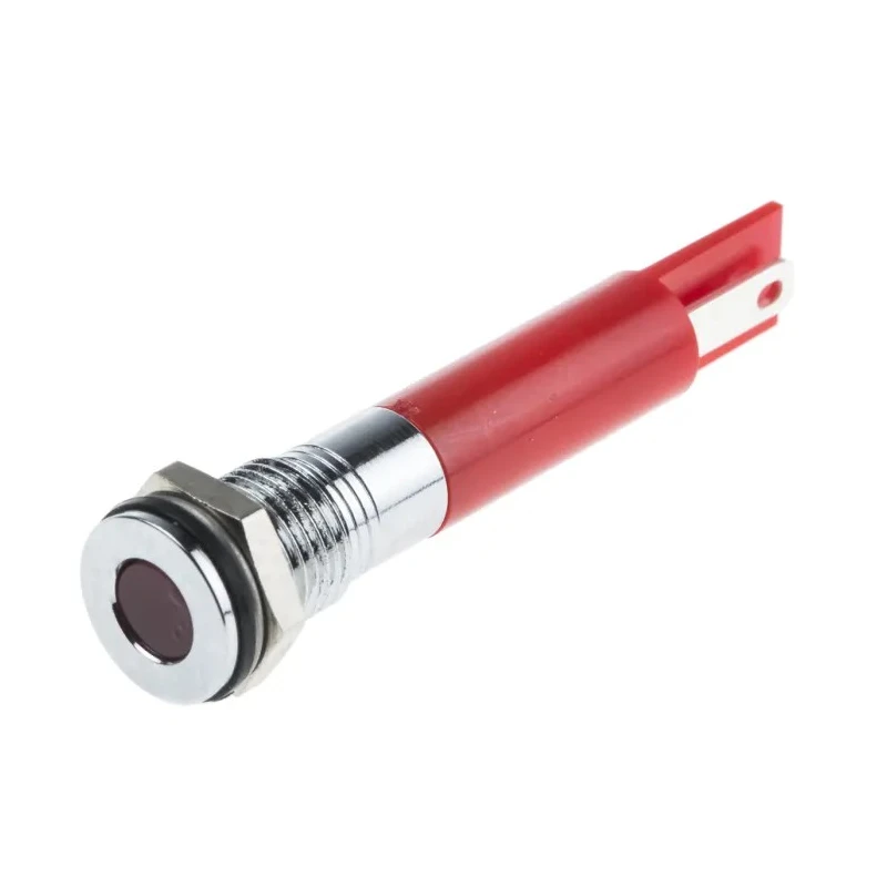 RS PRO Red Panel Mount Indicator 12V DC 20mA Solder Lug Termination IP67 Flush Bezel 838-5560
