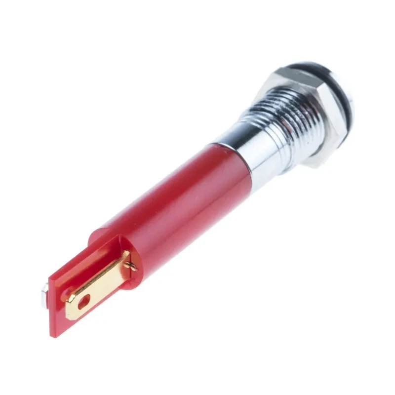 RS PRO Red Panel Mount Indicator 12V DC 20mA Solder Lug Termination IP67 Flush Bezel 838-5560