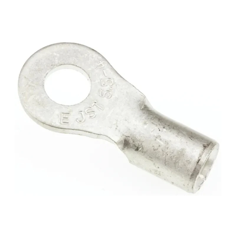 JST Uninsulated Ring Terminal 4 mm Stud Size, 12 AWG to 10 AWG Wire Size, Grey 5.5-4