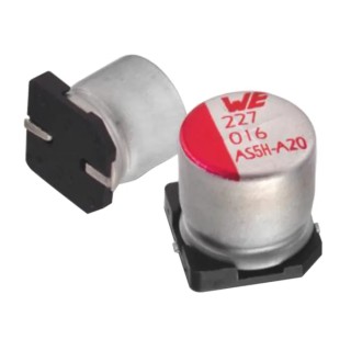 Wurth Elektronik 330 nF Aluminium Electrolytic Capacitor 50V DC Surface Mount Tape & Reel 865230640003