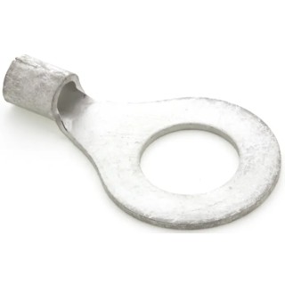 JST Uninsulated R Series Ring Terminal, 16 mm Stud Size, 6 AWG Wire Size, Grey 14-16