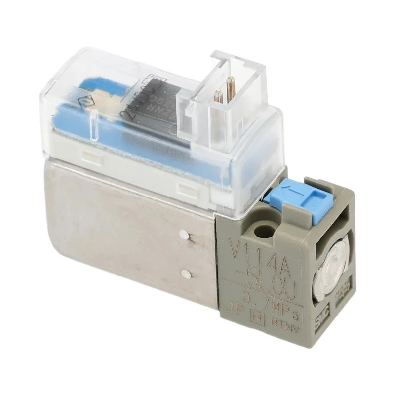 SMC Pneumatic Solenoid Valve Solenoid/Spring M5 x 0.8 3 Ports Resin Body Base Mount 24V DC 1W Power V114A-5LOU