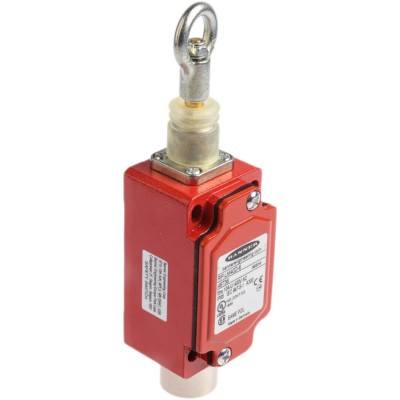 Banner Rope Pull Switch 124.5 mm Straight, 1 NO/1 NC, IP65, E-Stop Button, RP-LM40D