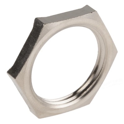 Lapp Silver Nickel Plated Brass Cable Gland Locknut M25 Thread 52103330