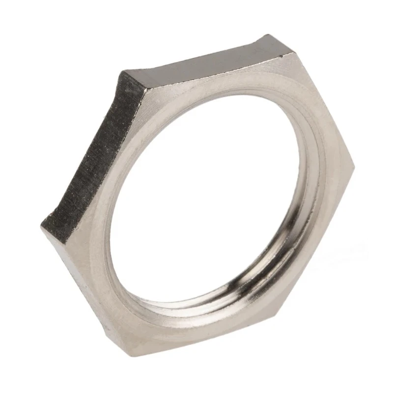 Lapp Silver Nickel Plated Brass Cable Gland Locknut M25 Thread 52103330
