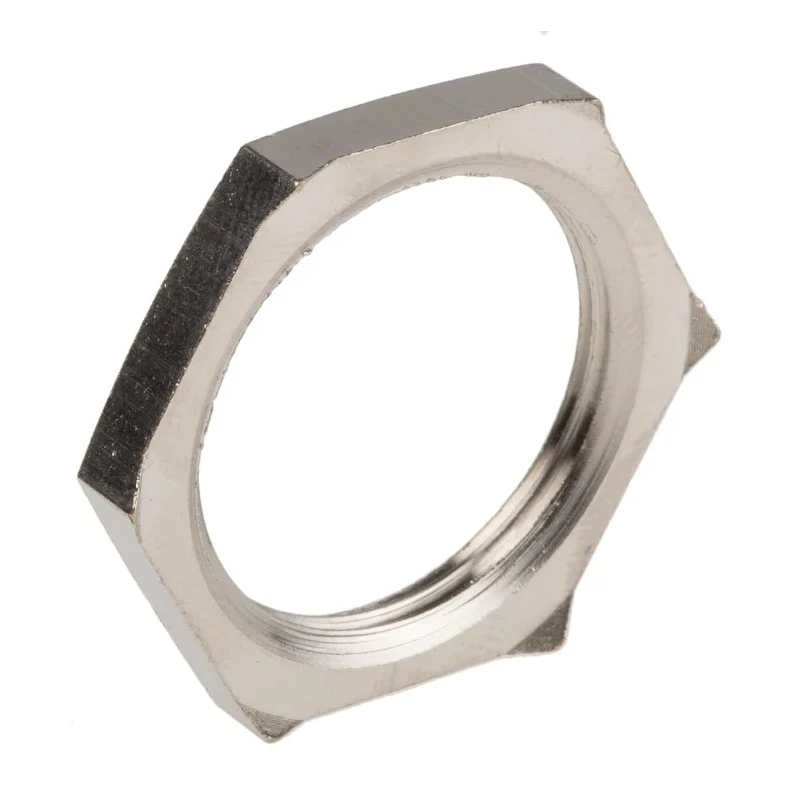 Lapp Silver Nickel Plated Brass Cable Gland Locknut M25 Thread 52103330
