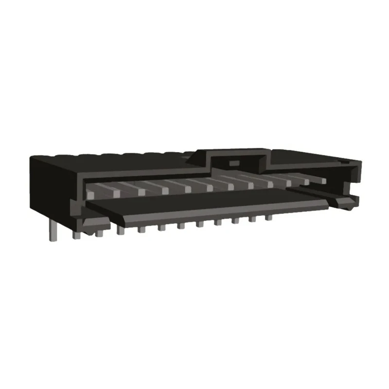 TE Connectivity AMPMODU MTE Series Right Angle Through Hole PCB Header, 12 Contacts, 2.54 mm Pitch, 1 Row 6-103634-1