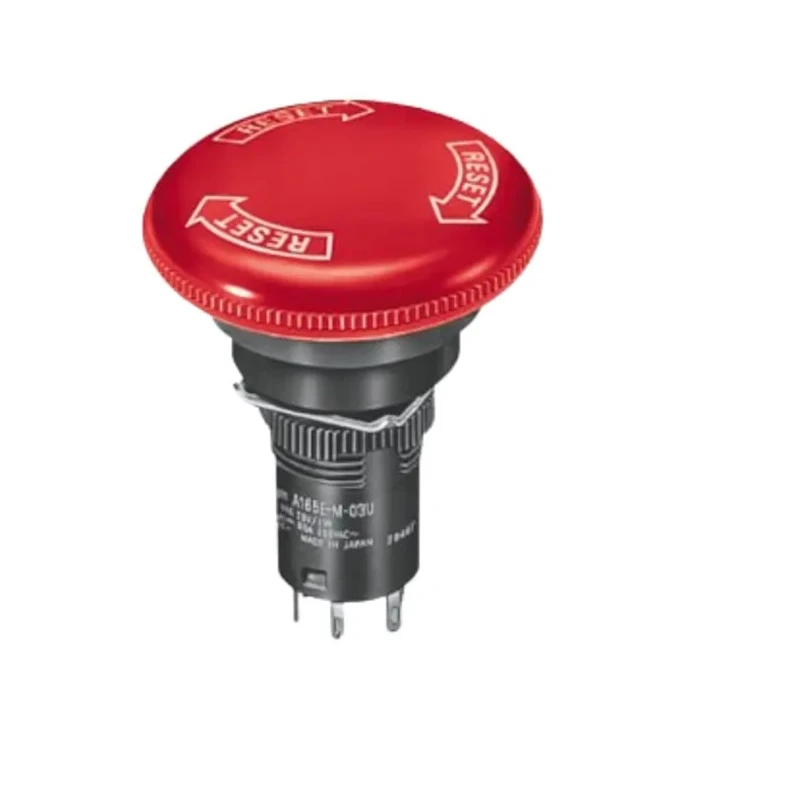 Omron A165E Series Twist Release Emergency Stop Push Button, Panel Mount, 16 mm Cutout, IP65 A165E-S