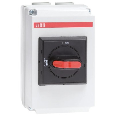 ABB 3-Pole Panel Mount Isolator Switch IP65, 25A, 75 kW OTDCP25S12M 1SCA125154R1001