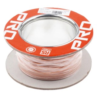 RS PRO Orange 0.22 mm² 24 AWG Hook Up Wire, 7x0.2 mm Core Strands, 100 m Length, 300V, PTFE Jacket 841-7245
