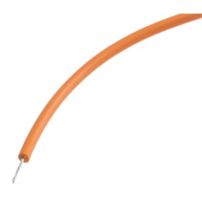 RS PRO Orange 0.6 mm² Hook Up Wire, 20 AWG, 19 x 0.2 mm Core Strands, 100 m Length, Silver Plated Copper Conductor 841-7327