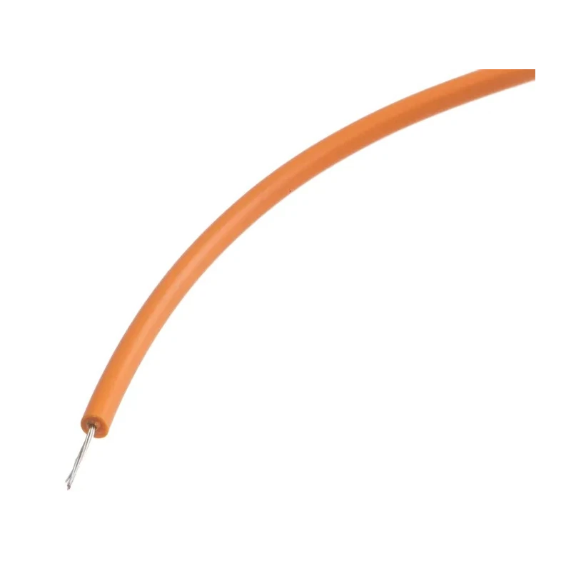 RS PRO Orange 0.6 mm² Hook Up Wire, 20 AWG, 19 x 0.2 mm Core Strands, 100 m Length, Silver Plated Copper Conductor 841-7327