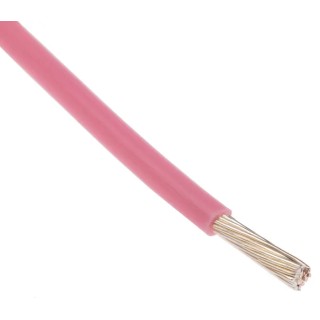 RS PRO Pink 0.22 mm² Hook Up Wire, 24 AWG, 7/0.2 mm Core Strands, 25 m Length, Polytetrafluoroethylene Insulation 841-7349