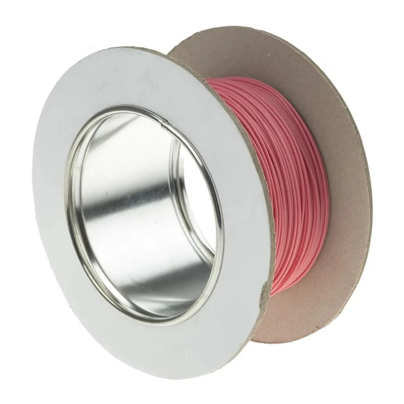 RS PRO Pink 0.22 mm² Hook Up Wire, 24 AWG, 7/0.2 mm Core Strands, 25 m Length, Polytetrafluoroethylene Insulation 841-7349