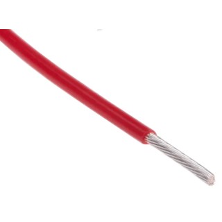 RS PRO Red 0.34 mm² Hook Up Wire, 22 AWG, 19/0.15 mm Core Strands, 100 m Length, Polytetrafluoroethylene Insulation 841-7412