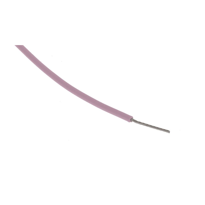 RS PRO Pink 0.34 mm² 22 AWG Hook Up Wire, 19/0.15 mm Core Strands, 25 m Length, Silver Plated Copper Conductor 841-7392