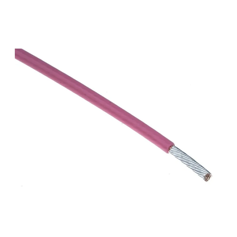 RS PRO Pink 3 mm² Hook Up Wire, 22 AWG, 19 x 0.45 mm Strands, 25 m Length, Polytetrafluoroethylene Insulation 841-7471