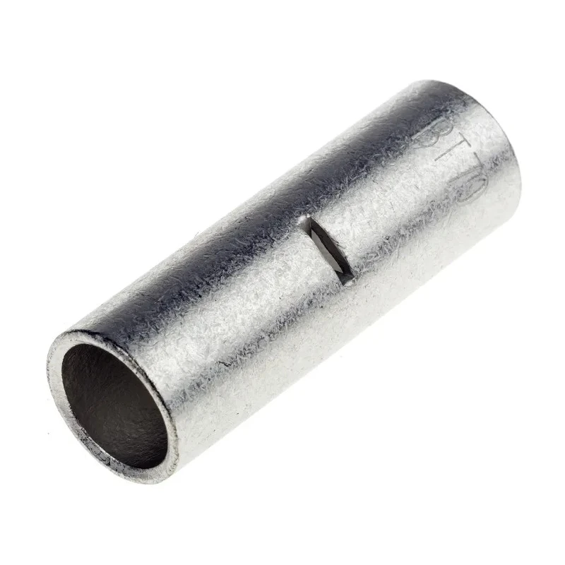 RS PRO Wire Splice Connector Butt Type Uninsulated Copper Tin Plated 12mm Diameter 45mm Length 841-7692