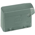 HARTING Heavy Duty Power Connector Hood Bulkhead Mount Polycarbonate Body IP65 Rated 2 Levers M25 Thread 19340060521