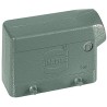 HARTING Heavy Duty Power Connector Hood Bulkhead Mount Polycarbonate Body IP65 Rated 2 Levers M25 Thread 19340060521