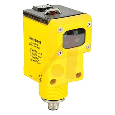 Banner Diffuse Photoelectric Sensor, Block Sensor, 1.8 m Detection Range, NPN/PNP Output, Reinforced Thermoplastic IP67