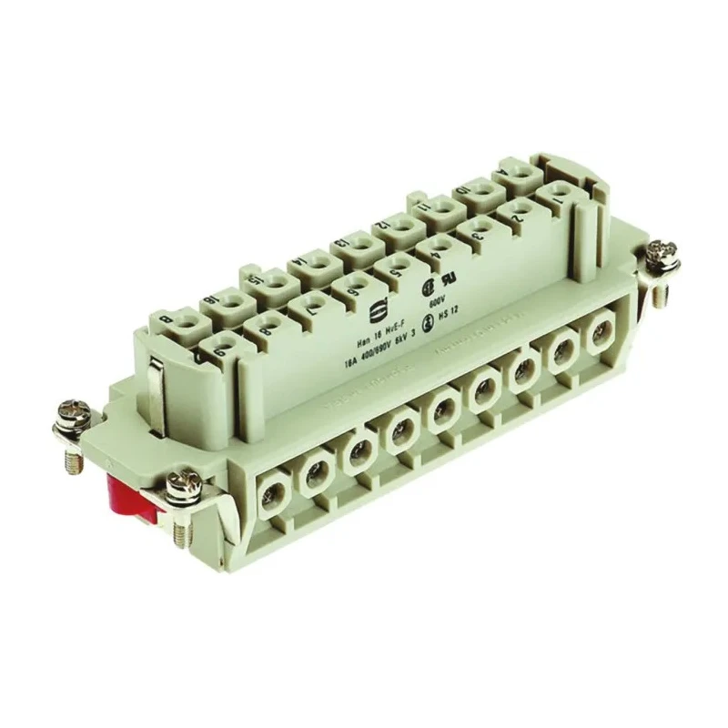 HARTING Heavy Duty Power Connector Insert 16A, Han Hv E Series Female 16 Contacts 09340162701
