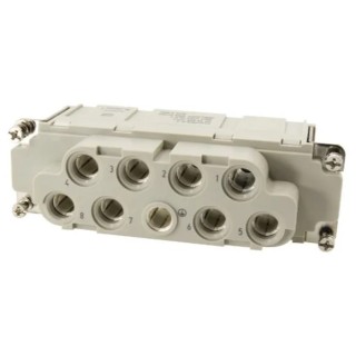 HARTING Heavy Duty Power Connector Insert 100A Han-Com Series Female 8 Contacts 09380082753