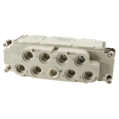 HARTING Heavy Duty Power Connector Insert 100A Han-Com Series Female 8 Contacts 09380082753