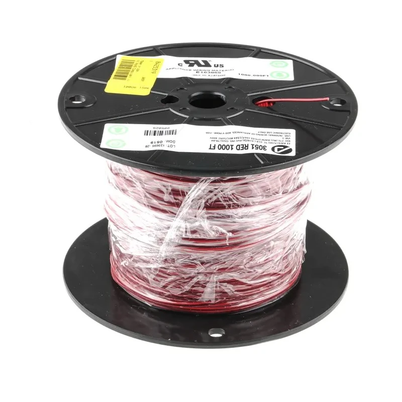 Alpha Wire Hookup Wire PVC Series Red 0.35 mm², 22 AWG, 7/0.25 mm Core Strands, 305 m Length, Tinned Copper 3051 RD001