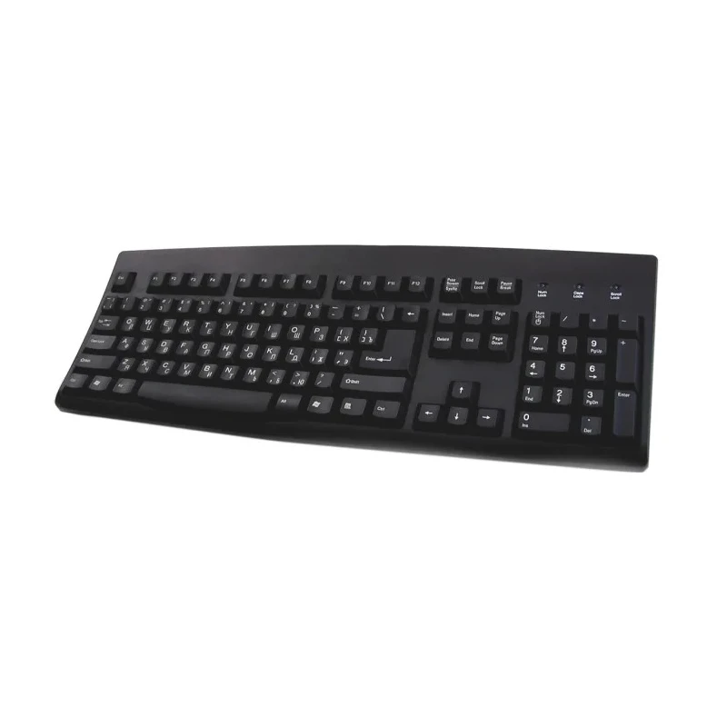 Ceratech Wired PS2 and USB Standard Keyboard QWERTY (Cyrillic) Black KYBAC260UP-BKCY