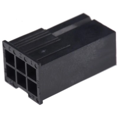 Molex Mini-Fit Jr Male Connector Housing 4.2 mm Pitch 6 Way 2 Row Straight 46999-0277