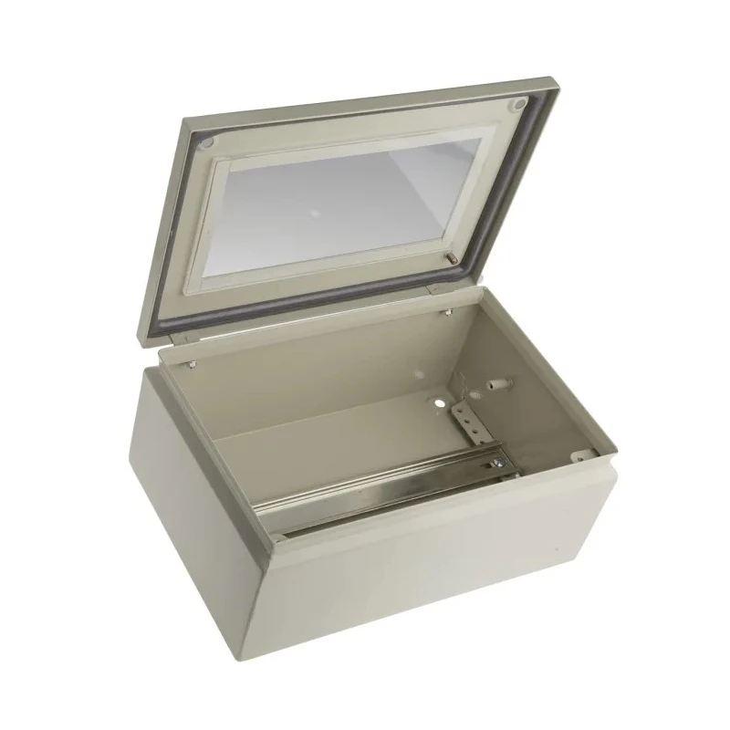 RS PRO Grey Steel Junction Box IP65, 200 mm Length, 300 mm Width, 120 mm Height IP65